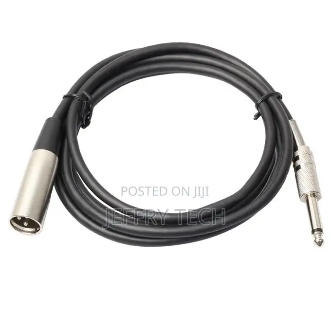 XLR 3-Pin Male to 6.35mm 1/4" TRS Male Mono Microphone