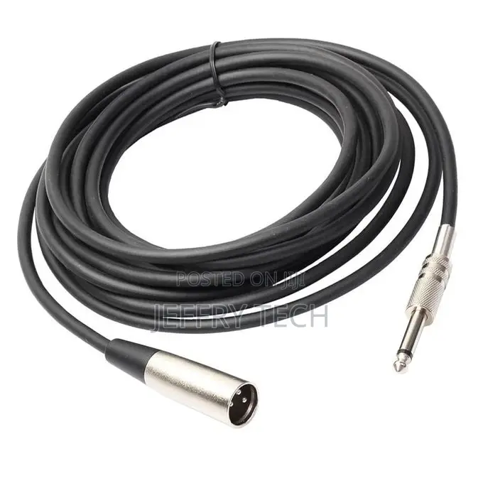 XLR 3-Pin Male to 6.35mm 1/4" TRS Male Mono Microphone