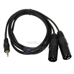 3.5mm TRS Male to Dual XLR Male Balanced Interconnect