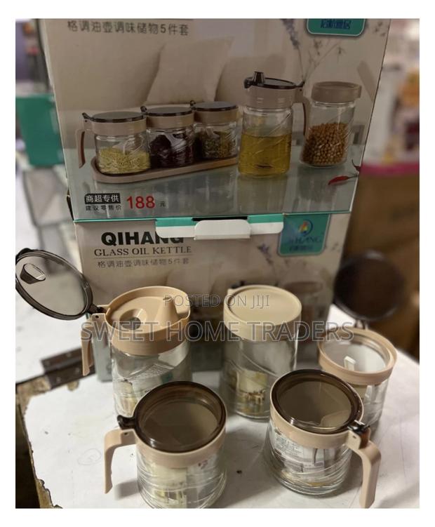 Kitchen Glass Set Oil Dispenser,Sugar Dish Storage Container - main view
