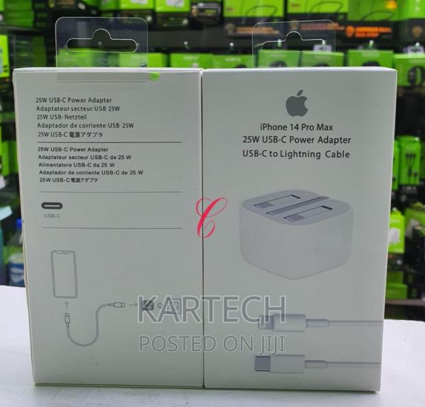 Apple 25W USB C Power Adapters With USB C to Lightning Cable - main view