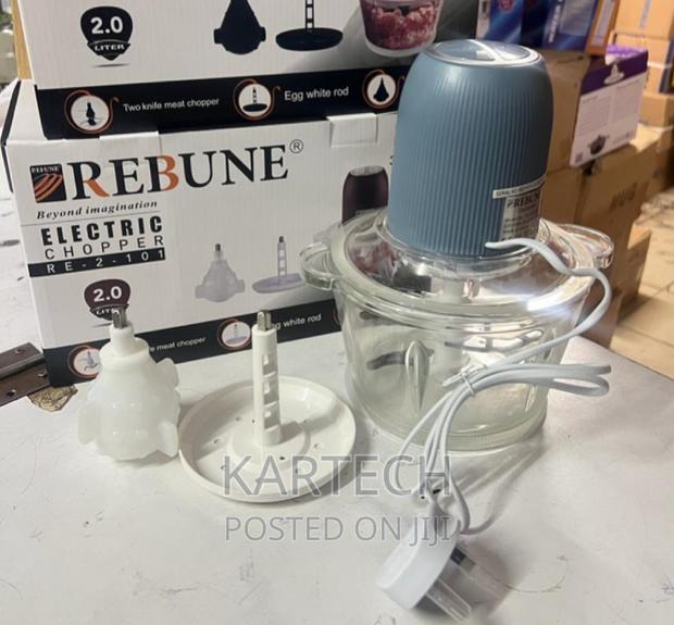 Rebune 3 in 1 Chopper Unbreakable Glass Bowl 2 LTRS