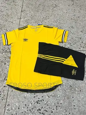 Yellow Imported Umbro Football Jerseys