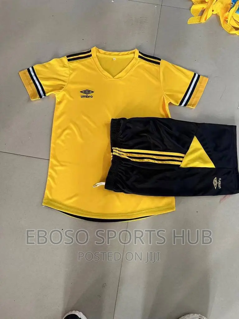 Yellow Imported Umbro Football Jerseys