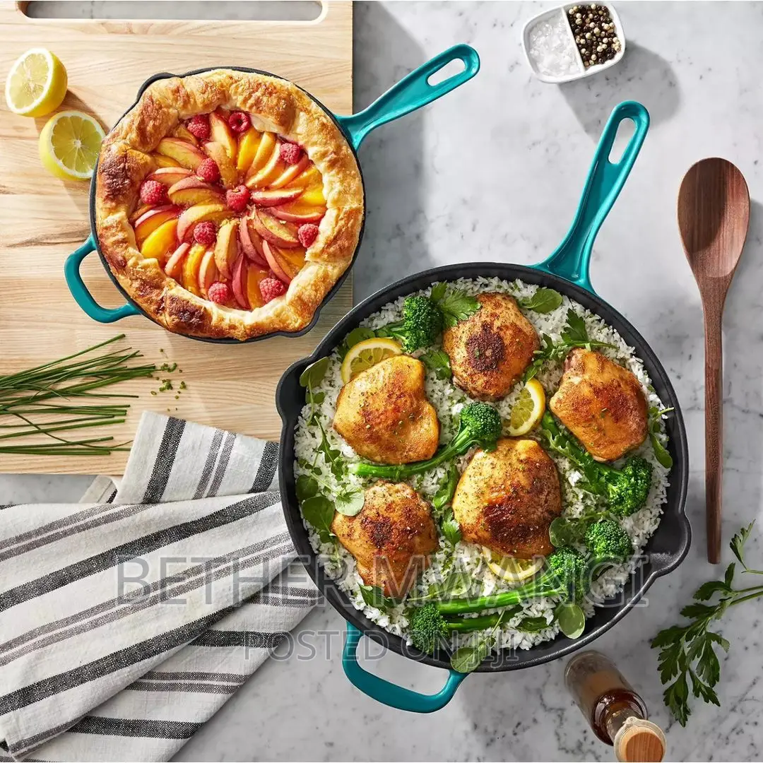 33cm and 23cm Enamel Cast Iron Skillet Set in Kenya.