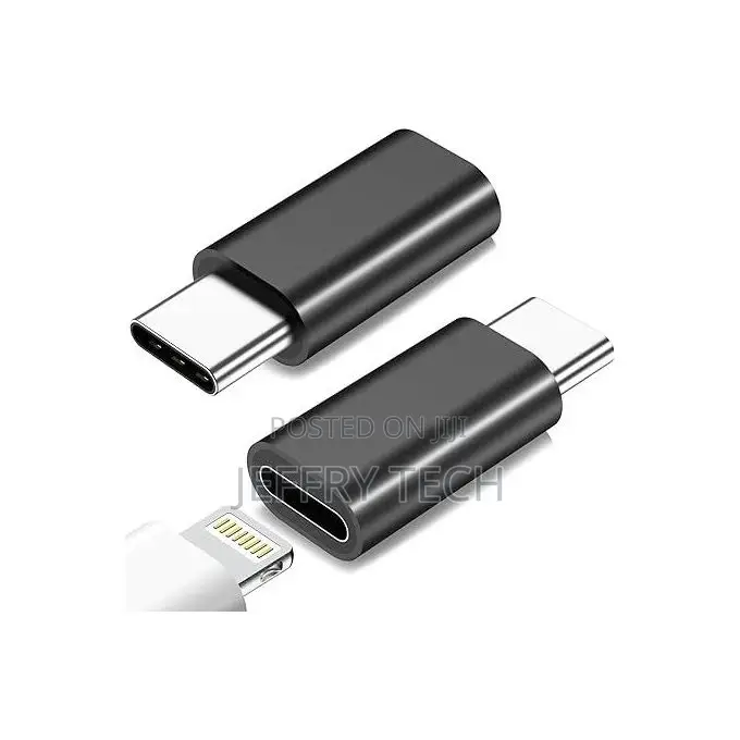 Lightning Female to USB C Male Adapter for iPhone 15/15 Pro/