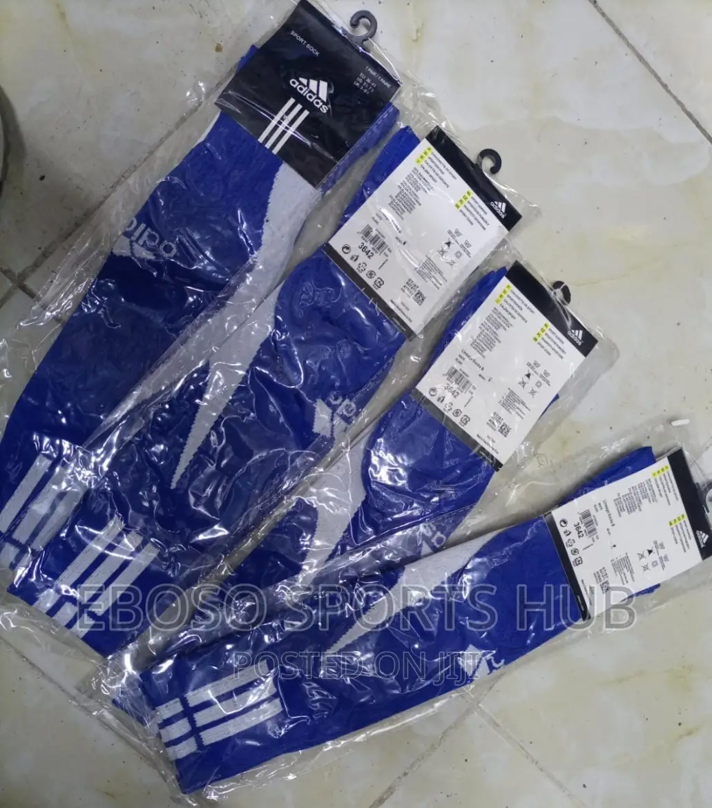 Blue Quality Adidas Football Socks