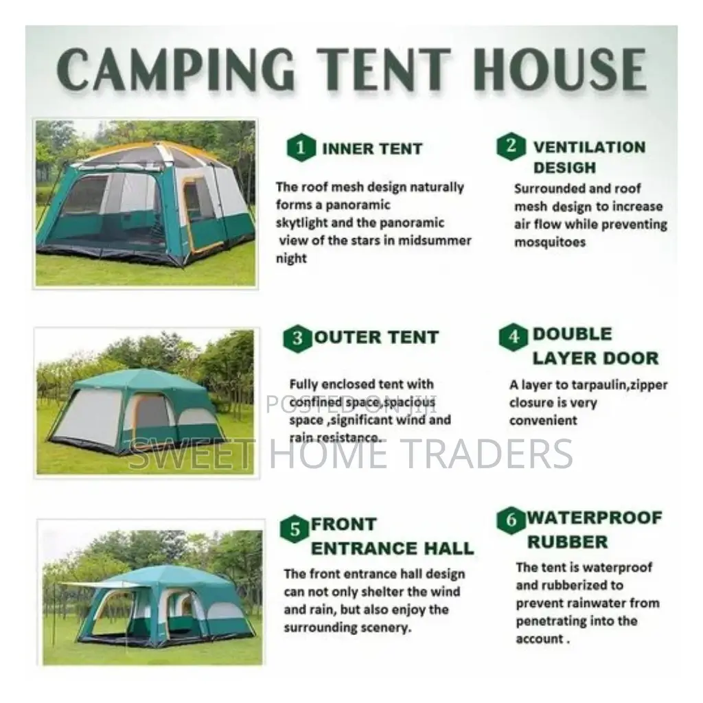 Camping Tent 5-12people Outdoor
