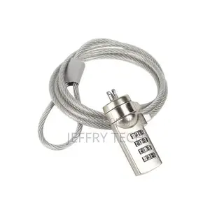 Combination Cable Lock for Laptop 4ft Made of Galvanized Wir