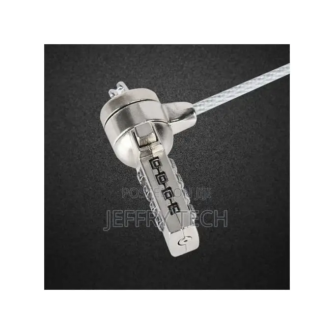 Combination Cable Lock for Laptop 4ft Made of Galvanized Wir