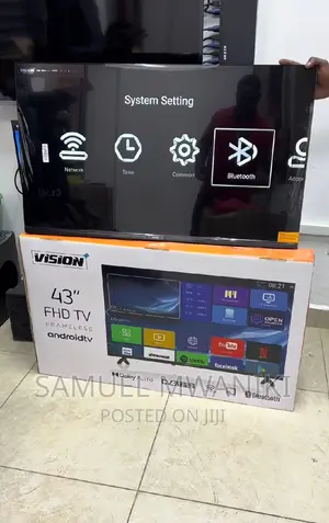 Vision Plus 43′′ Smart Android FHD 1080 Tv Free Wall Bracket