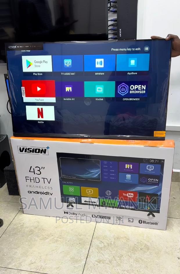 Vision Plus 43′′ Smart Android FHD 1080 Tv Free Wall Bracket - thumbnail 3