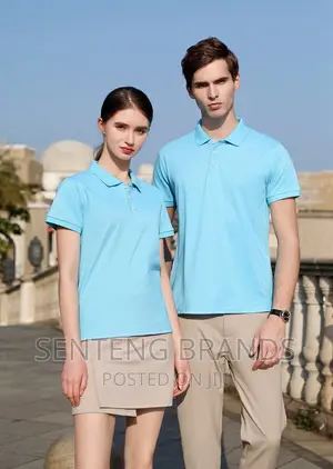 Sky Blue Polo T-Shirts for Adults