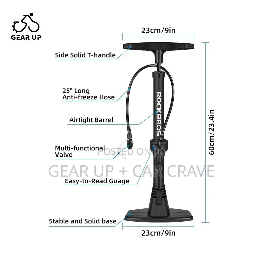 Bicycle Ball Motorbike Foot Pump 160psi With Guage