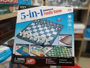 (Real Photos)
5 in 1 Board Game
Inludes
Chess, Check