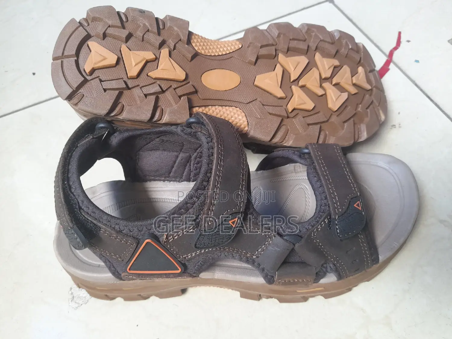 Men Open Shoes Leather Shoes