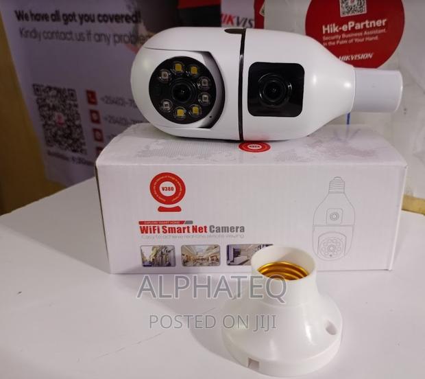 Wifi Smart Dual Lens Bulb Camera 360 V380 Bulb PTZ Camera - main view