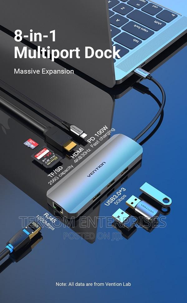 Vention Multi-Function USB-C (8-in-1) Docking Station - thumbnail 2