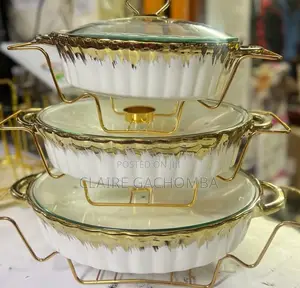 New 6 PCS Ceramic Chaffing Dishes