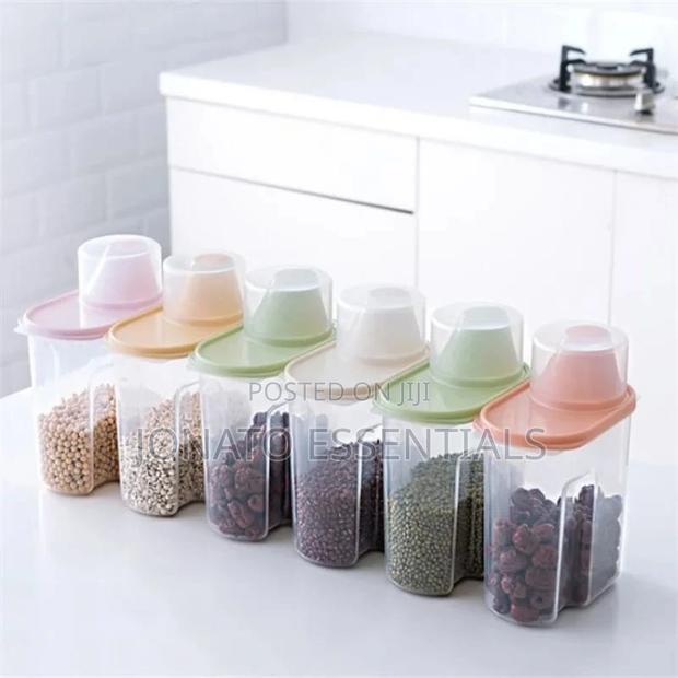 2000ml Airtight Plastic Storage Jars for Cereals - thumbnail 2