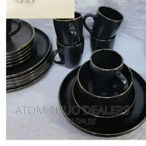 Black 16 Pieces Dinner Set