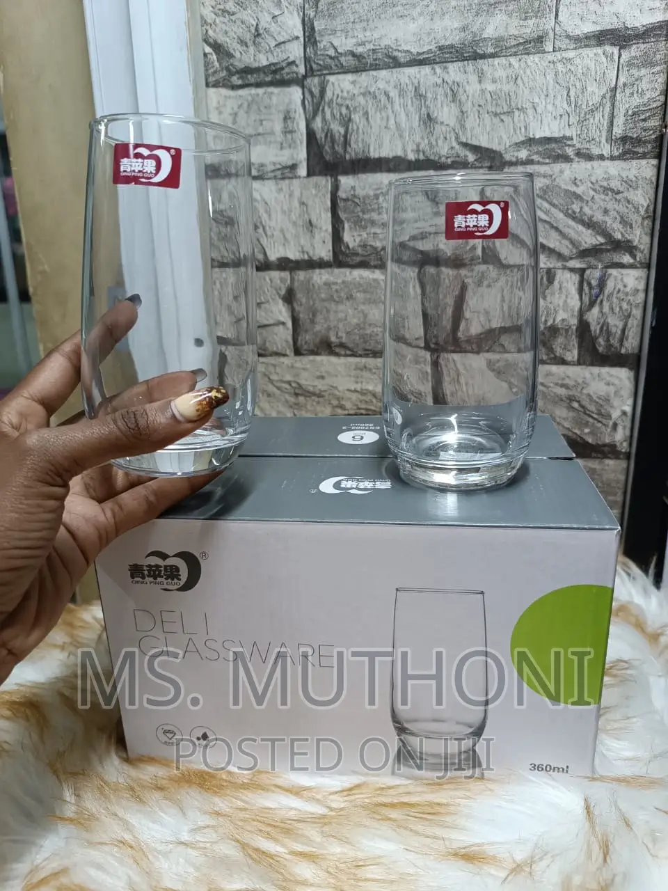 6 Round Bottom Glasses