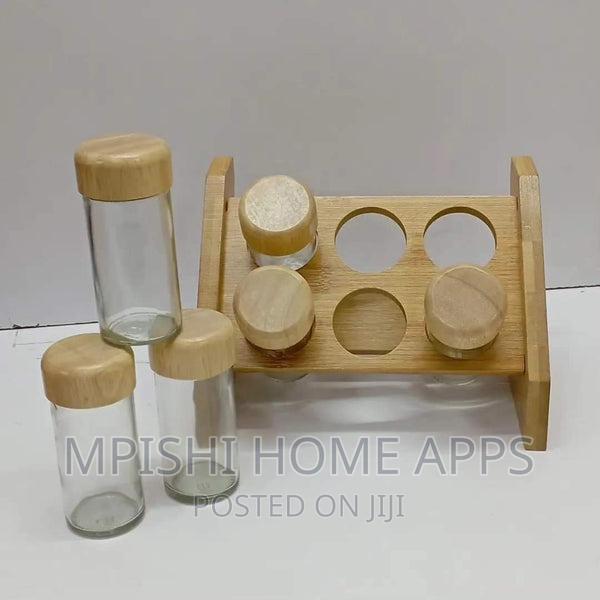 Bamboo Spice Rack
,PLUS 6pcs Spice Jars With Bamboo Lids - thumbnail 3