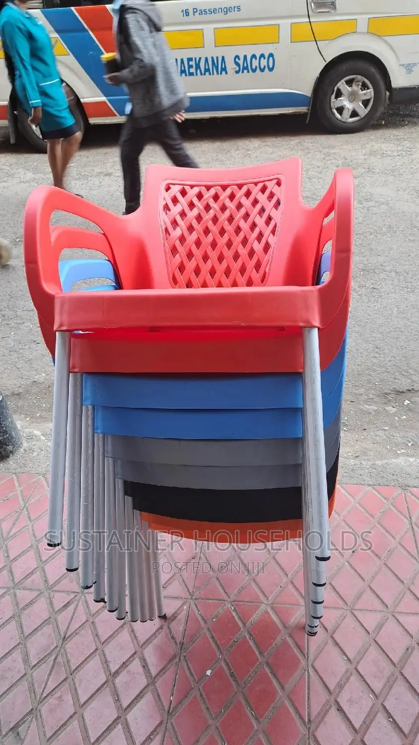 Assorted Colours Plastic Chairs Available