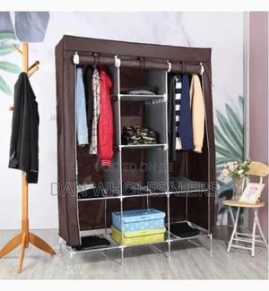 Tc-Metallic Portable 3 Column Cloth Wardrobe Metallic - thumbnail 2