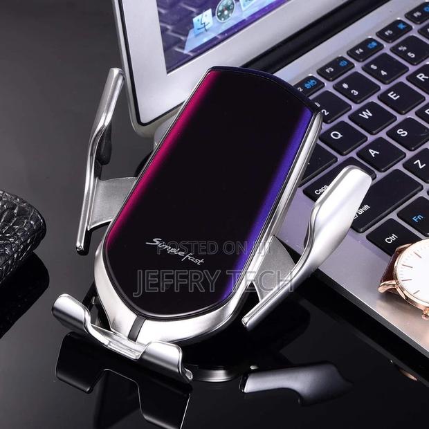 Automatic Car Holder With Wireless Charger 10W 2in1, Gold - thumbnail 5