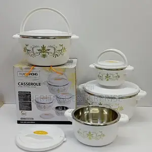 4pcs Set White Casserole Hotpots CAPACITIES*
•1000ml
•2000m