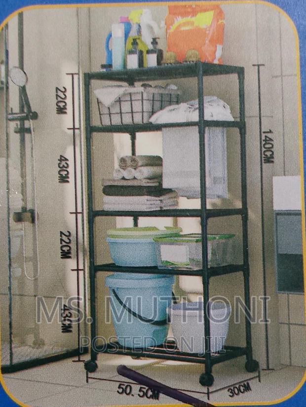 Detachable Duo Purpose 140cm High 4 Layer Trolley Rack - thumbnail 6