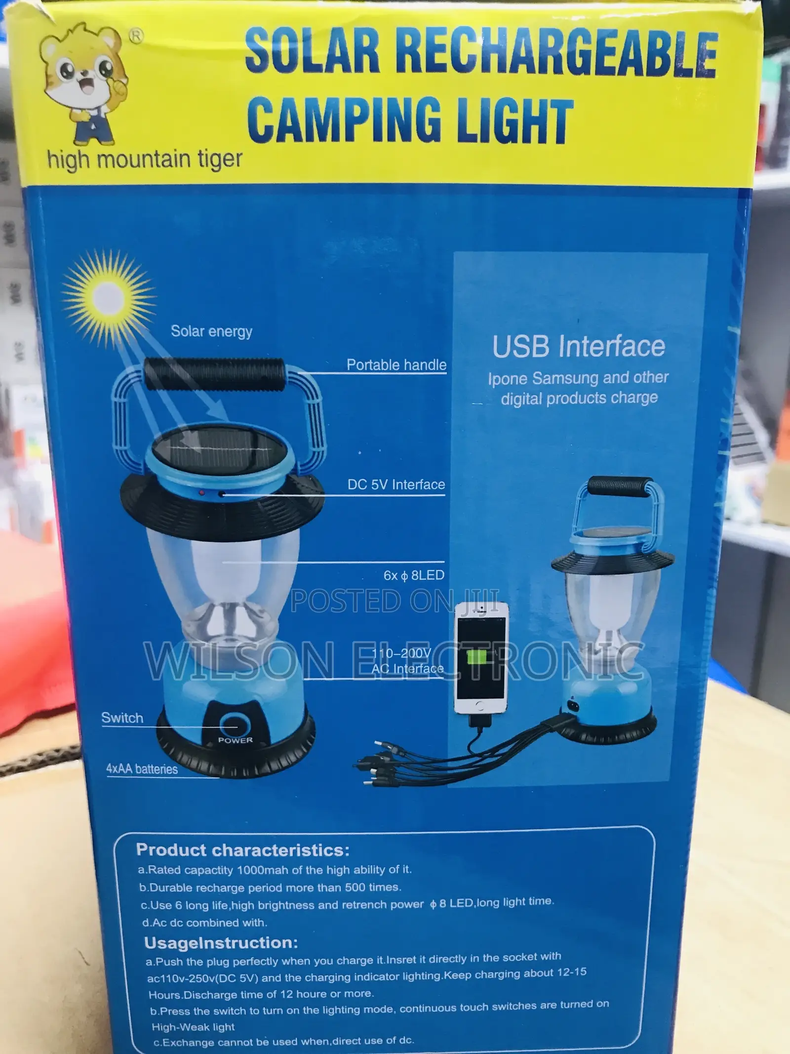 Solar Rechargeable Camping Lamp