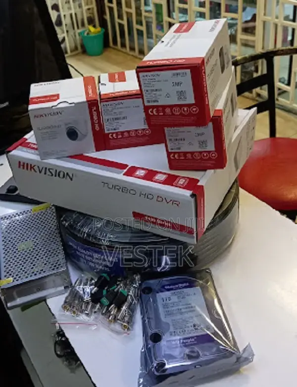 Eight Hikvision 8 CCTV Cameras 8 Channel DVR With 1TB HDD
