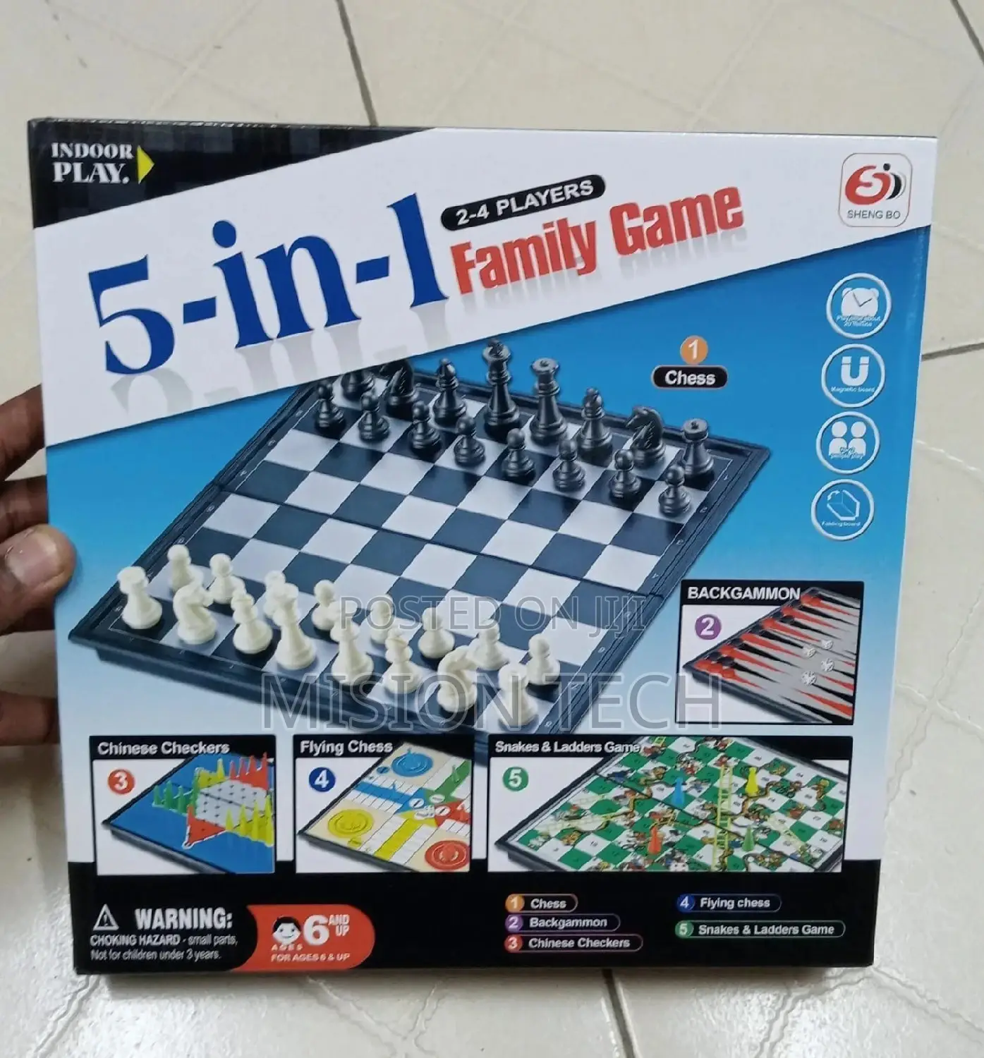 5 in 1 Family Game Board