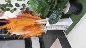 Pampas Grass and Wooden Vase 1m Long