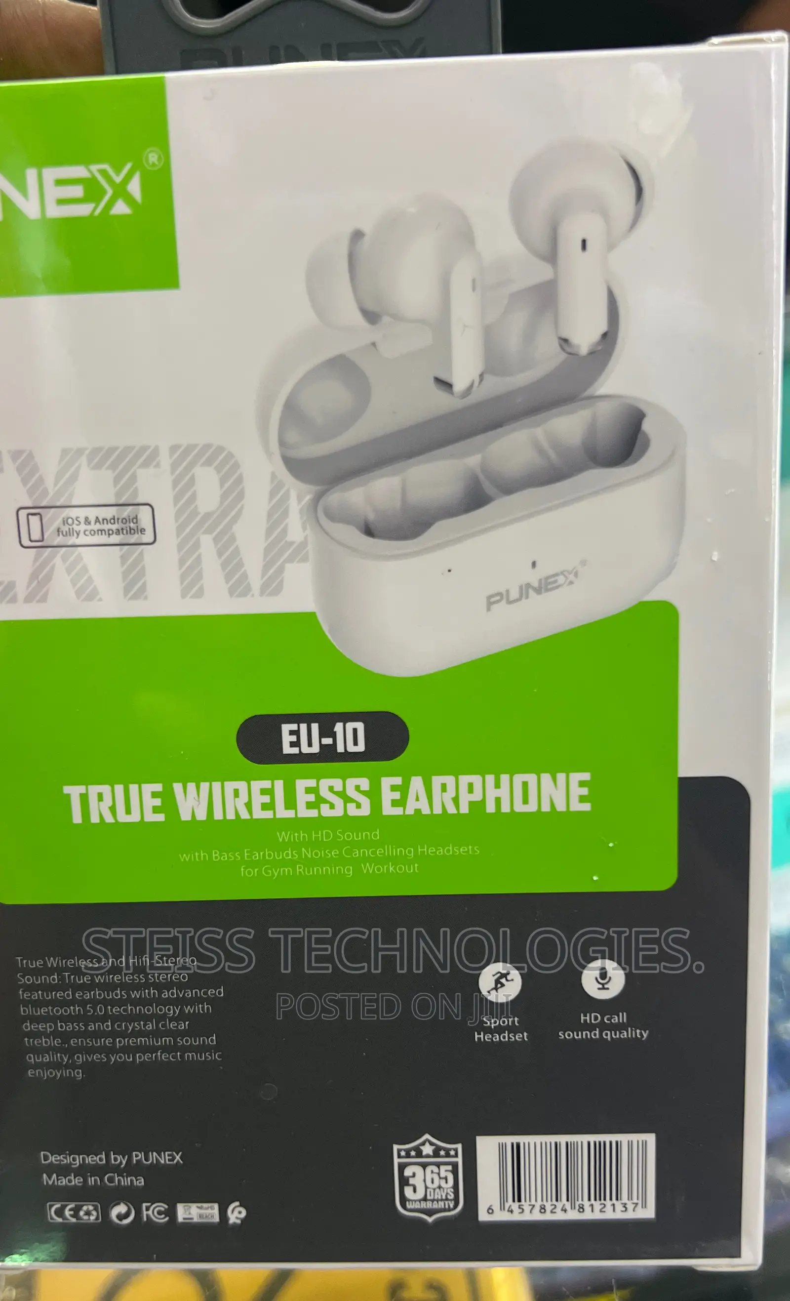 Punex EU-10 Wireless Earbuds.