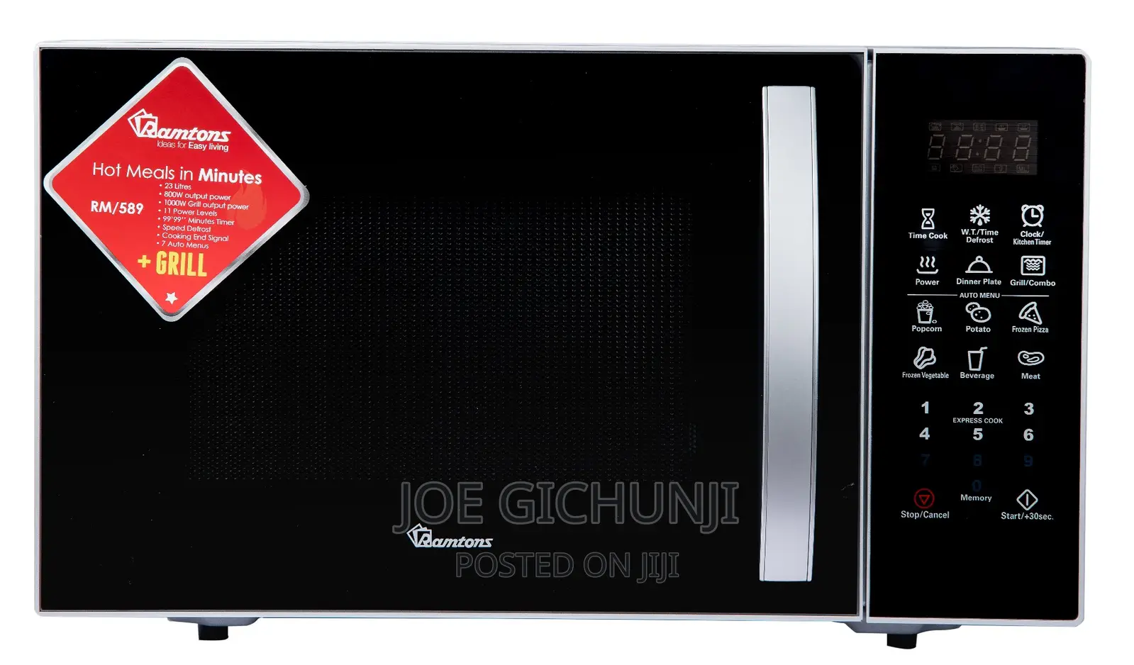23 Litres Digital Microwave + Grill Silver - Rm/589