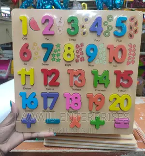 Wooden Montessori Numbers Puzzle Board