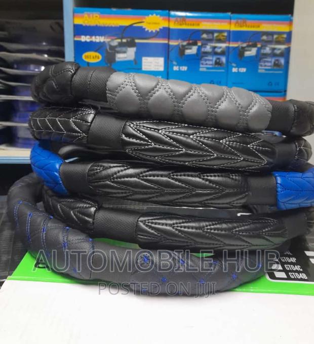 Steering Wheel Cover Sport Blue Black