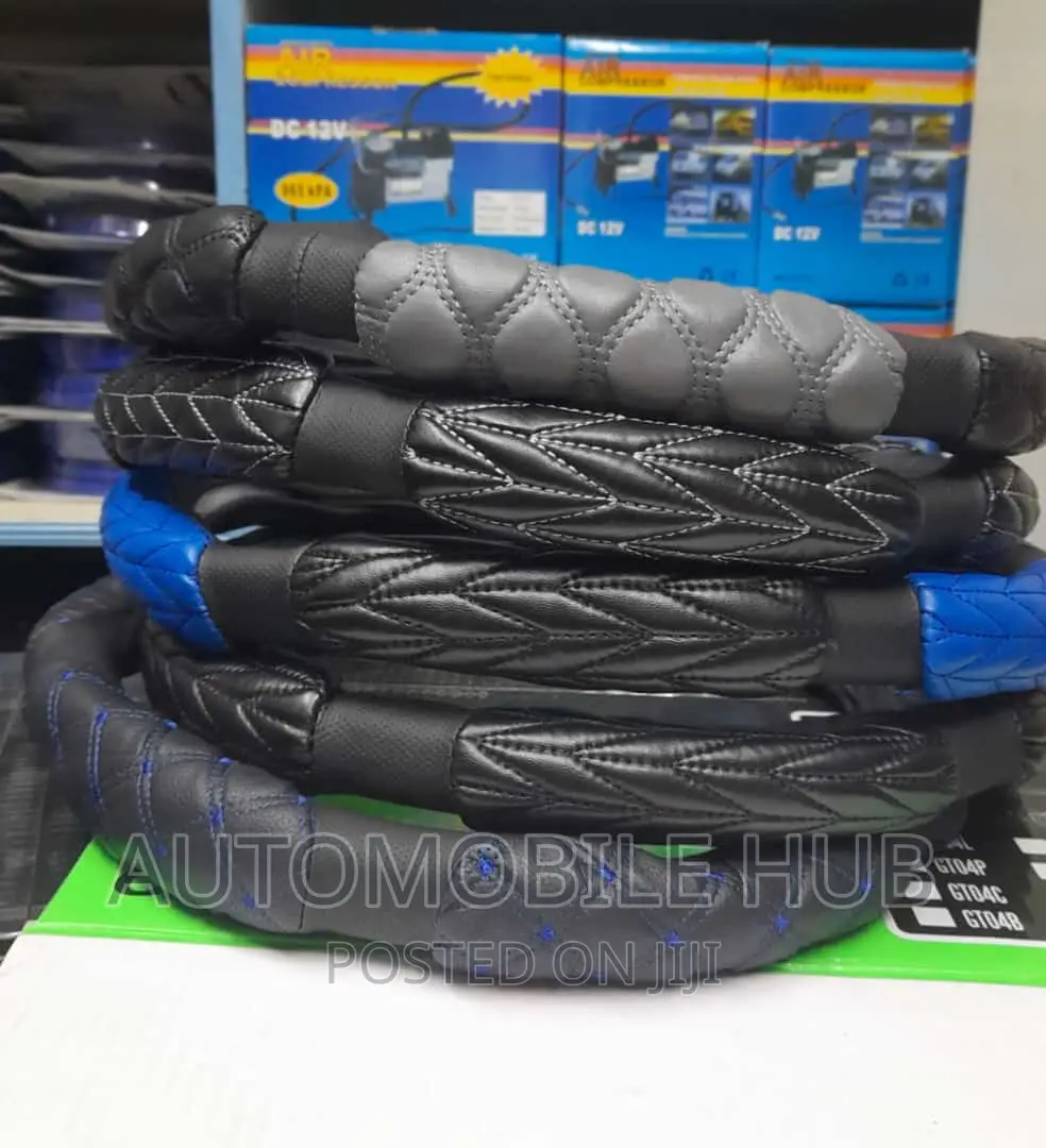 Steering Wheel Cover Sport Blue Black