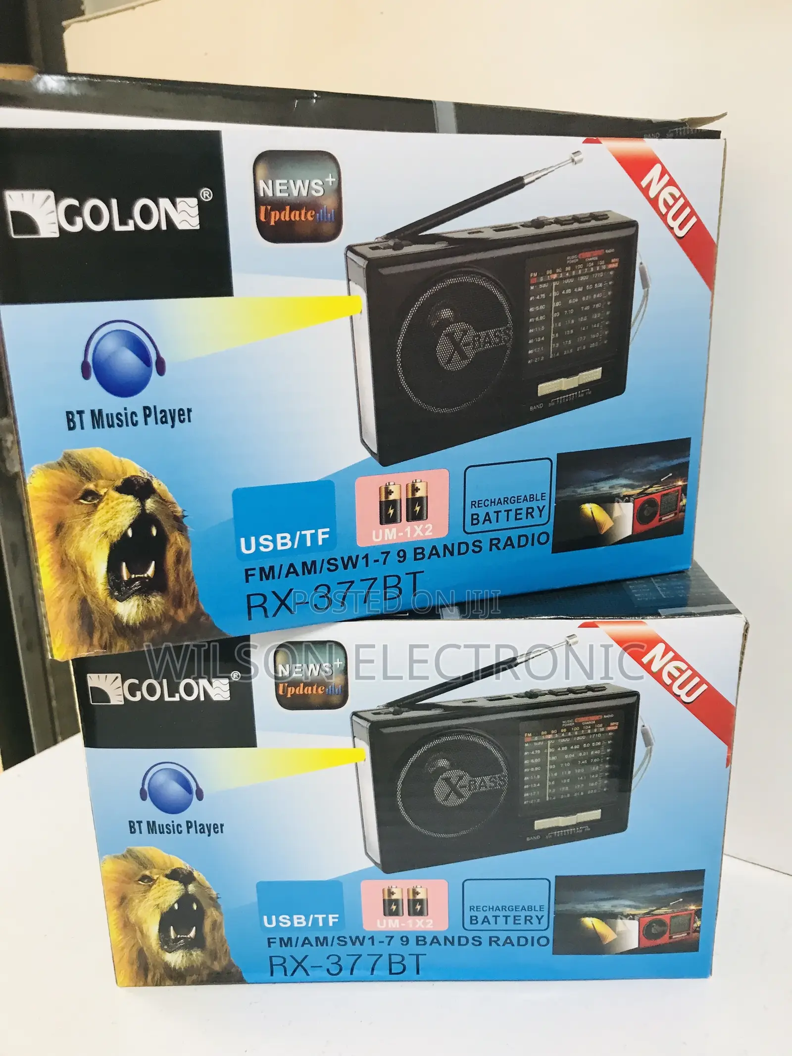 Rechargeable Portable Fm Radio. Golon RX-377BT