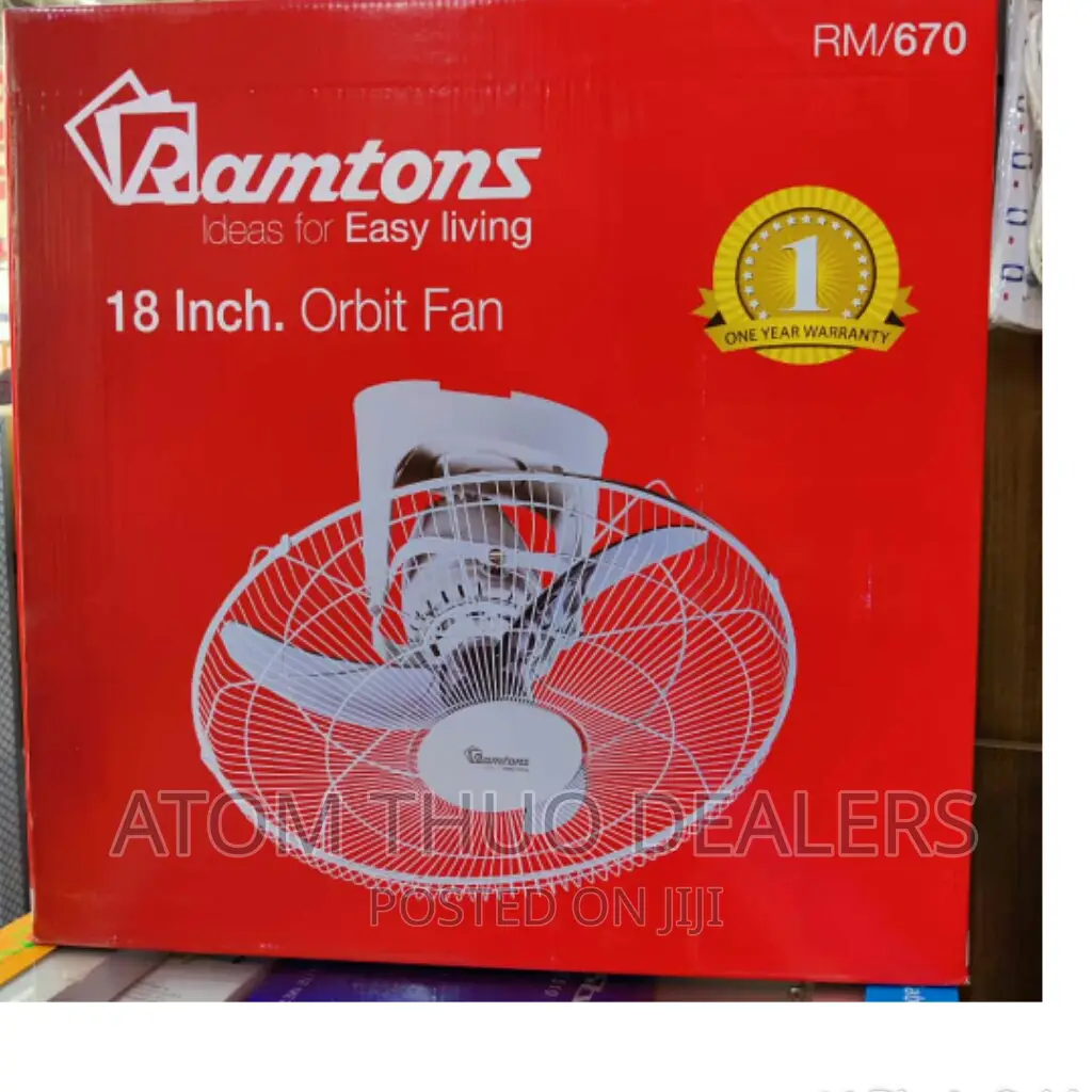 Ramtons White RM/670 Orbit Fan 18 Inches