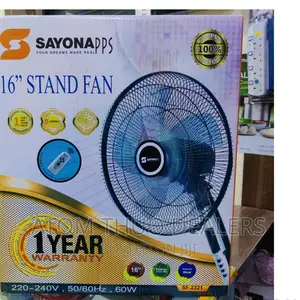 Black Sayona 16 Inches Stand Fa With Remote
