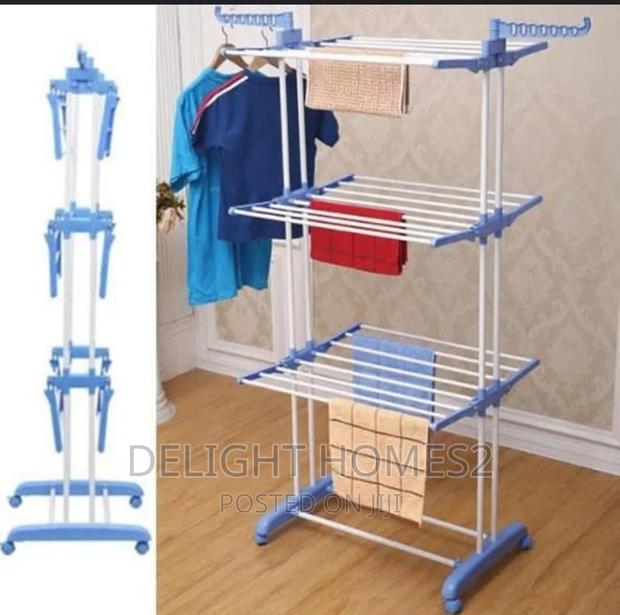 40kg 3 Layer Metallic Cloth Hanger Stand - main view