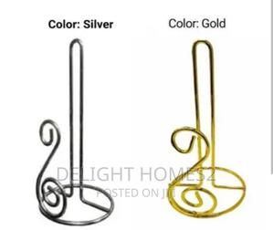 Heavy Stainless Steel Metallic Kitchen Towel Holder Stand - thumbnail 2