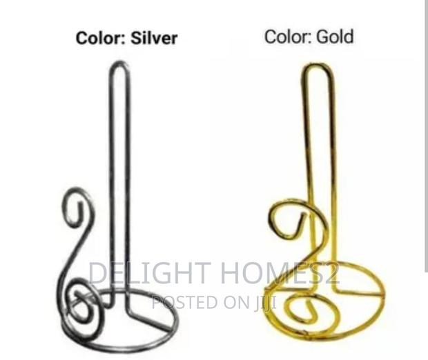 Heavy Stainless Steel Metallic Kitchen Towel Holder Stand - main view