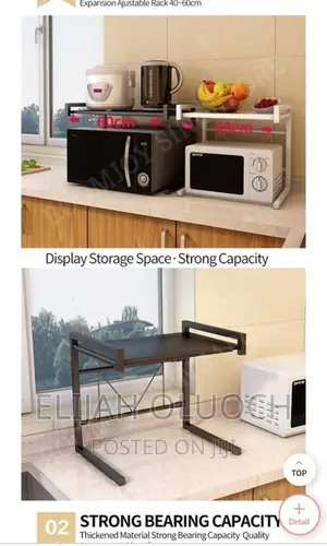 Heavy Gauge 40-65cm Extending Over to Microwave Rack