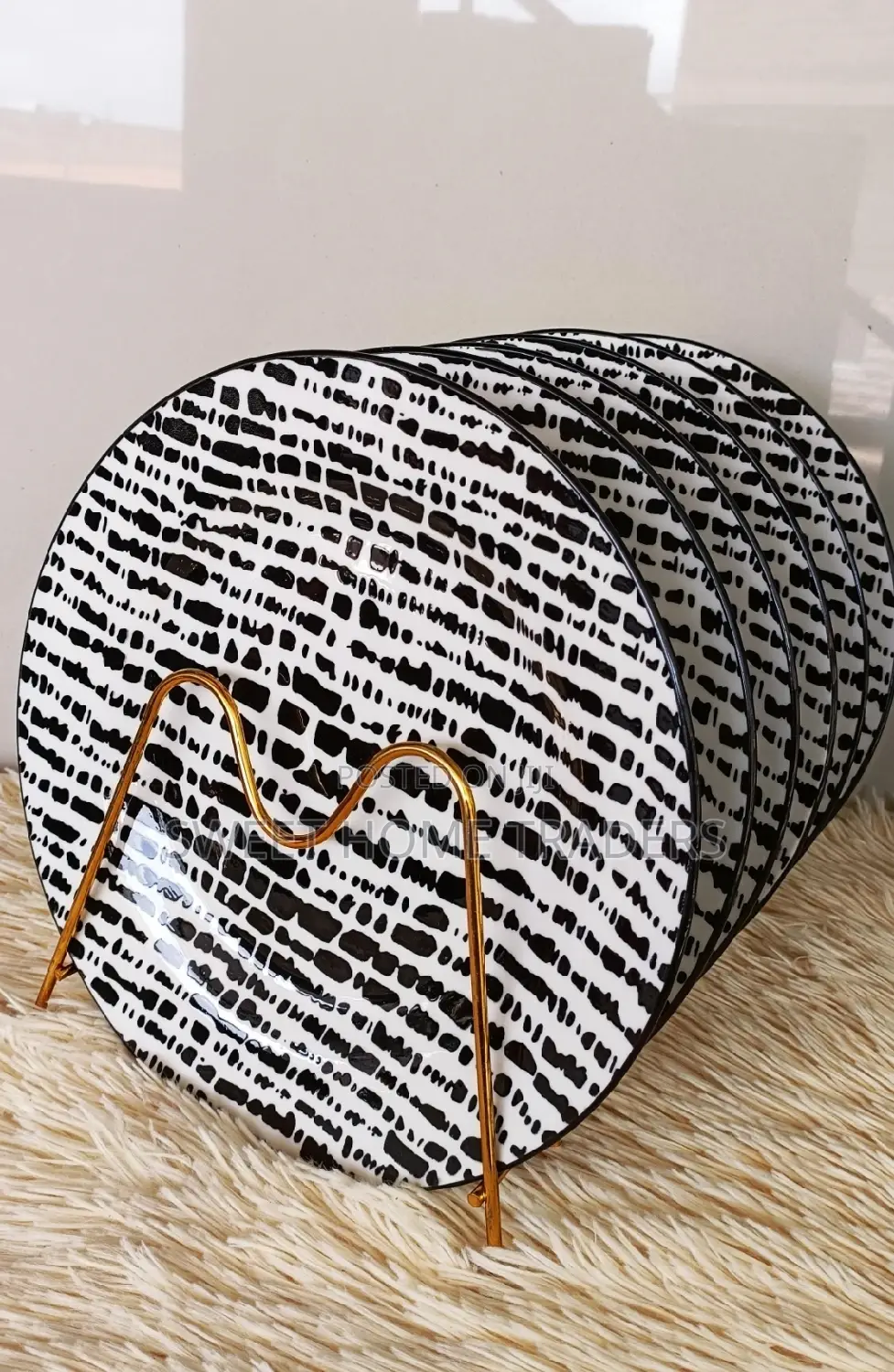 Zebra 6 PCS Ceramic 10.5 Inch Plate 