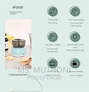 Mini Food Processor With 2 Blade Options